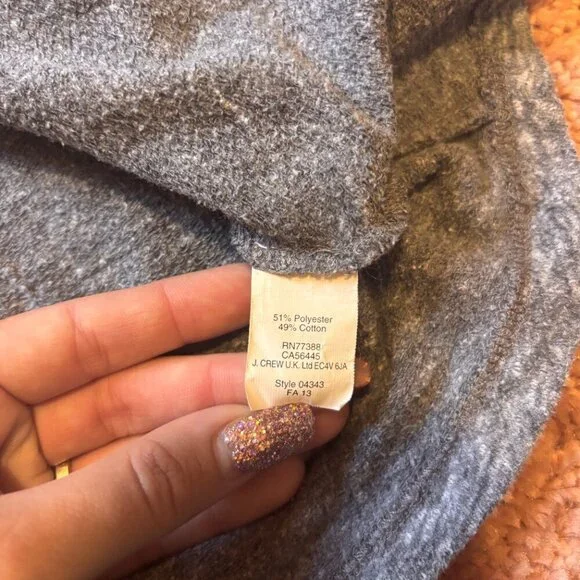 Madewell Sweetheart Sleeveless Sweatshirt Peplum Top Gray $78 Womens Medium M - Picture 6 of 6